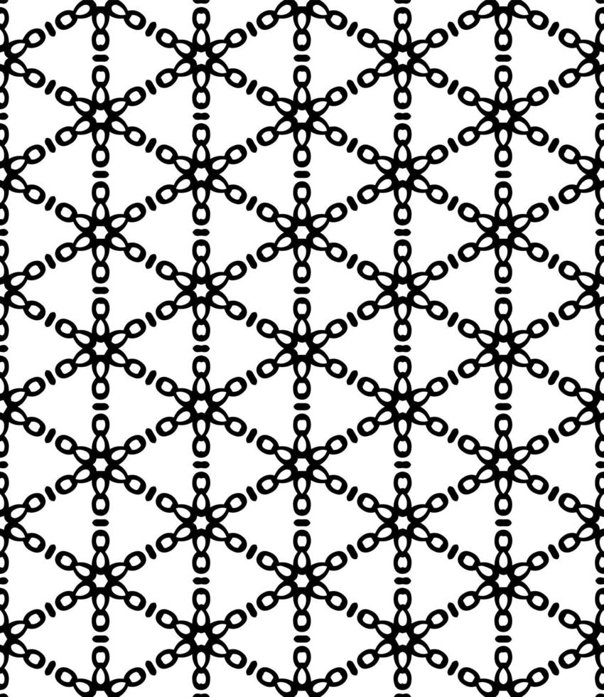 struttura del modello senza cuciture in bianco e nero. disegno grafico ornamentale in scala di grigi. ornamenti a mosaico. vettore