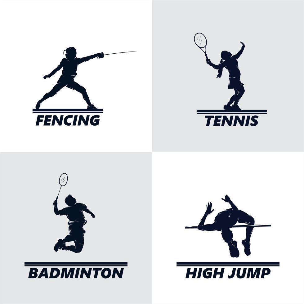 impostato di sport logo design vettore