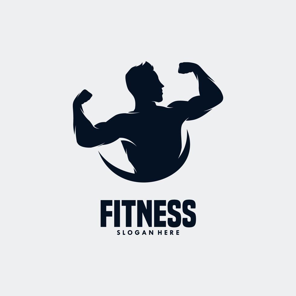 fitness sport Palestra logo design vettore