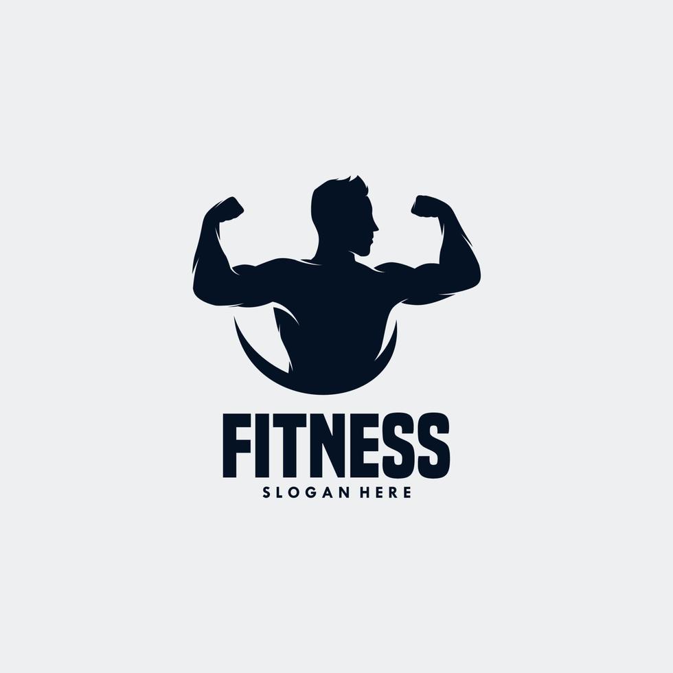 fitness sport Palestra logo design vettore