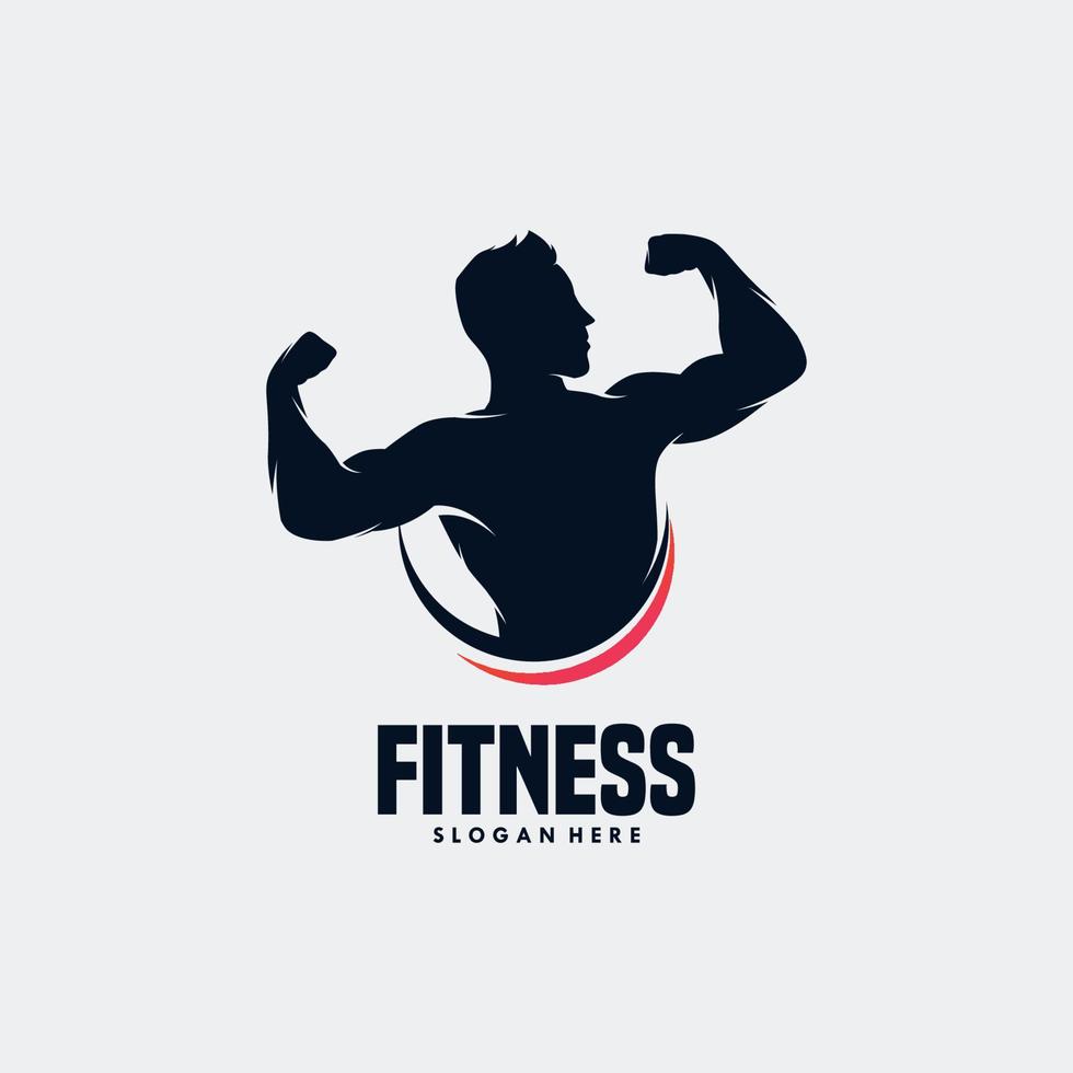 fitness sport Palestra logo design vettore