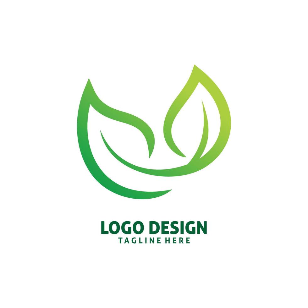 verde natura cerchio foglia lettera S logo design vettore