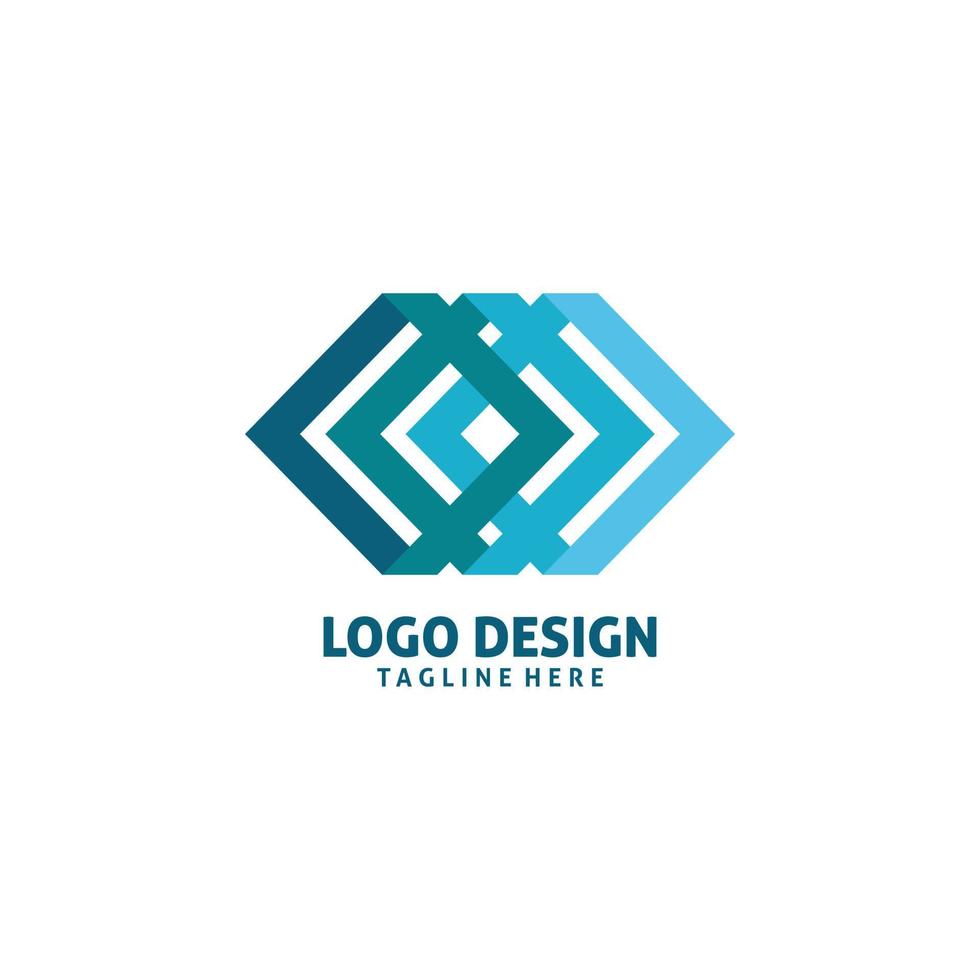 blu diamante gruppo linea logo design vettore