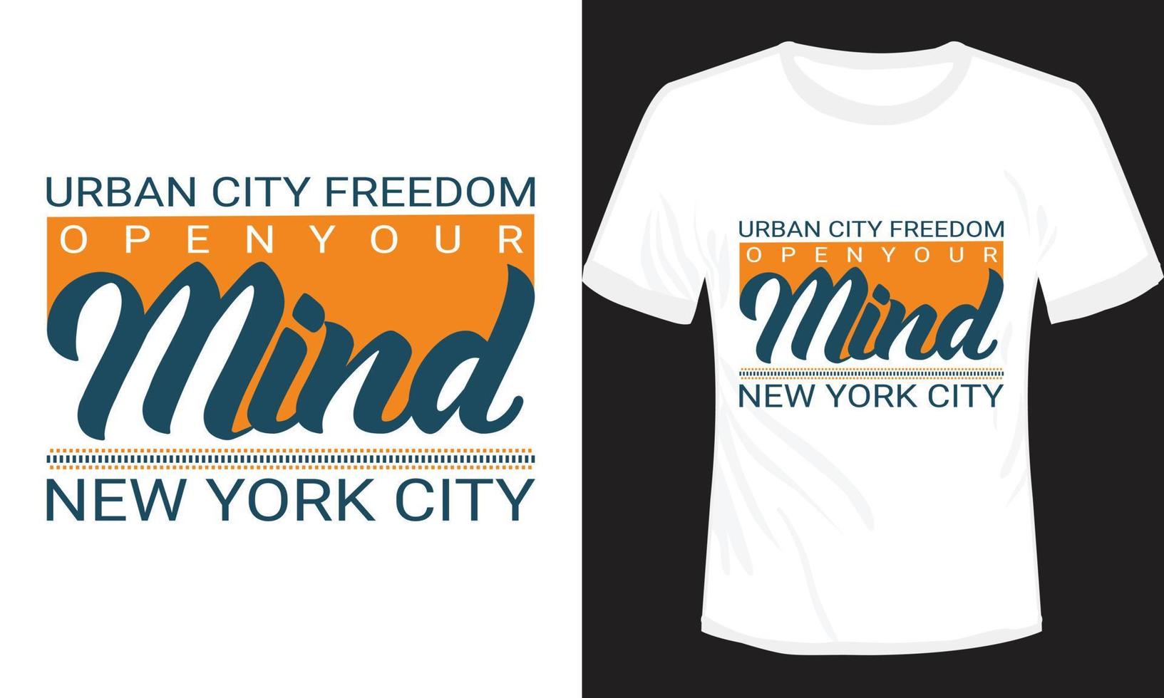 urbano città la libertà nuovo York città maglietta design vettore