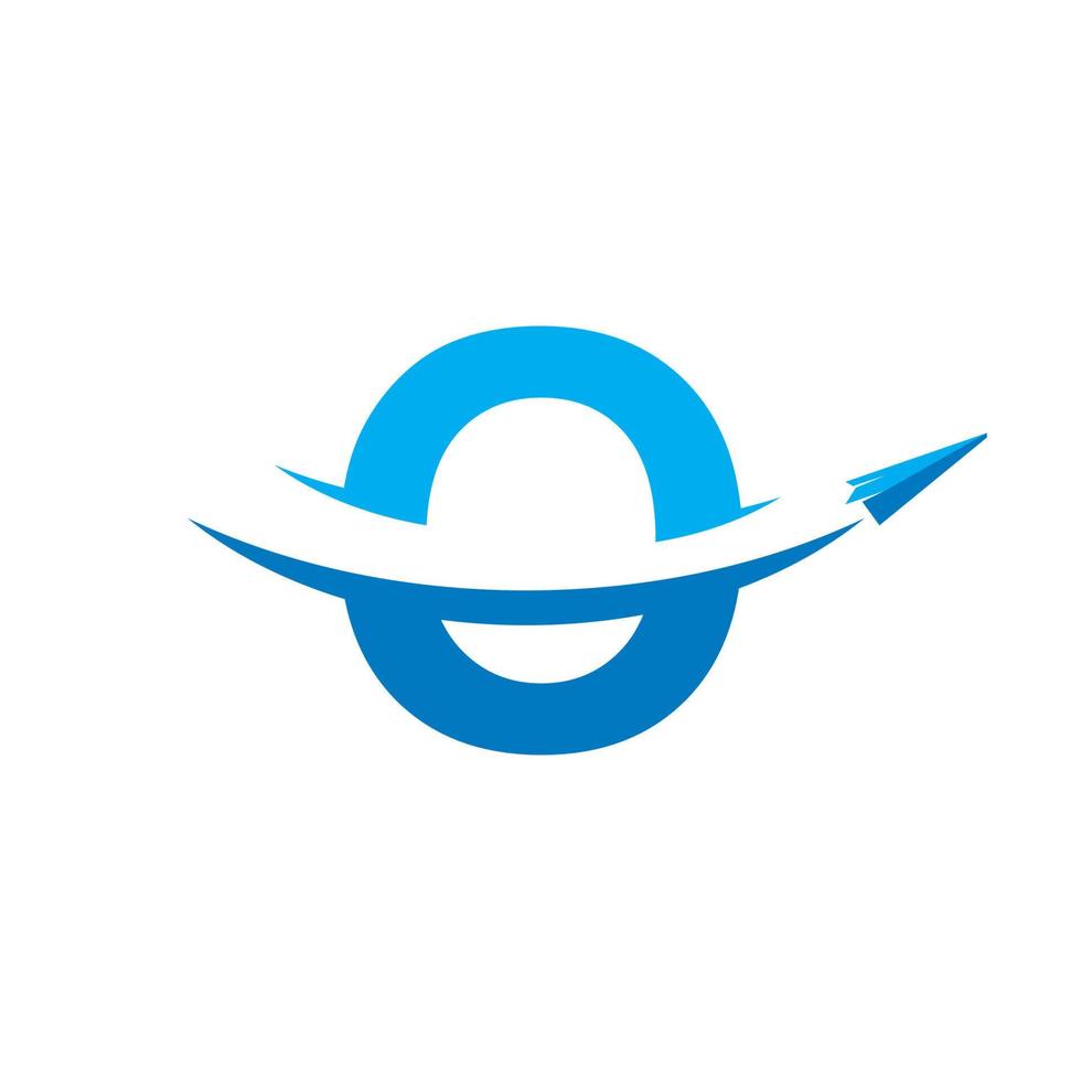 lettera o carta aereo viaggio logo design ispirazione vettore