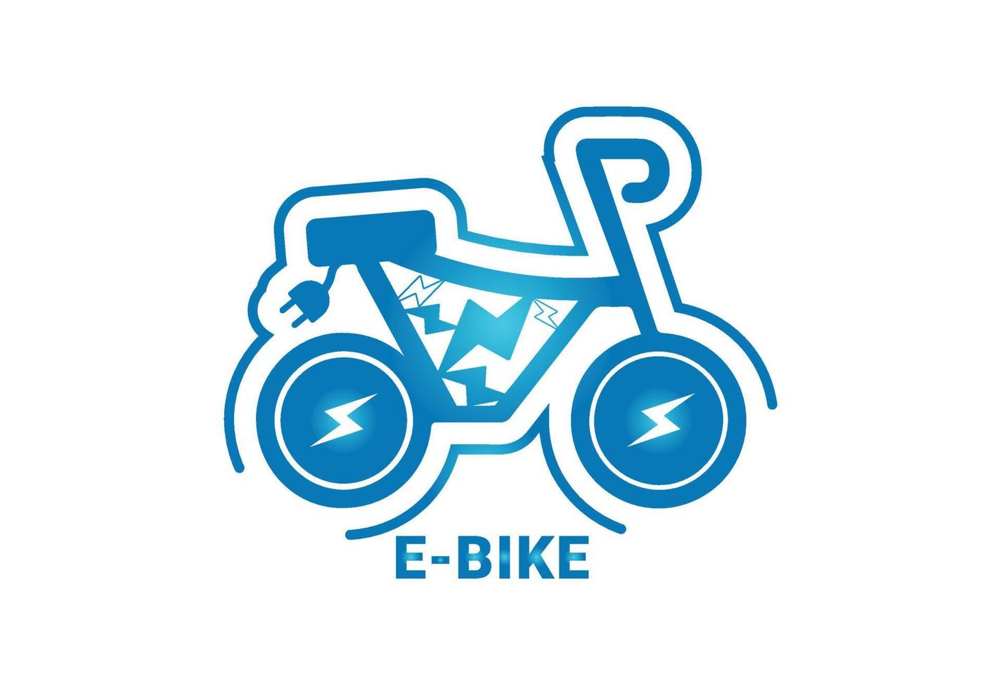 e bicicletta logo e icona design modello vettore