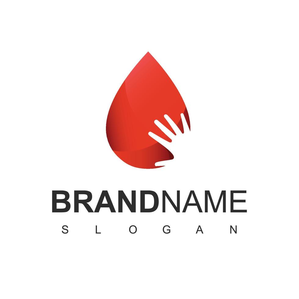 sangue logo design modello vettore