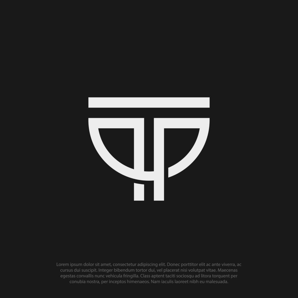 ppt pp t pt logo lettering concetto vettore