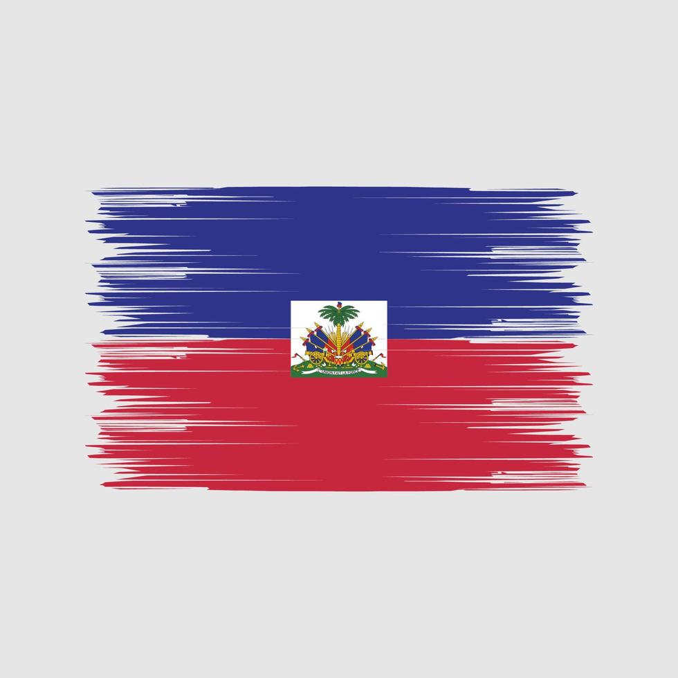 pennello bandiera di haiti. bandiera nazionale vettore