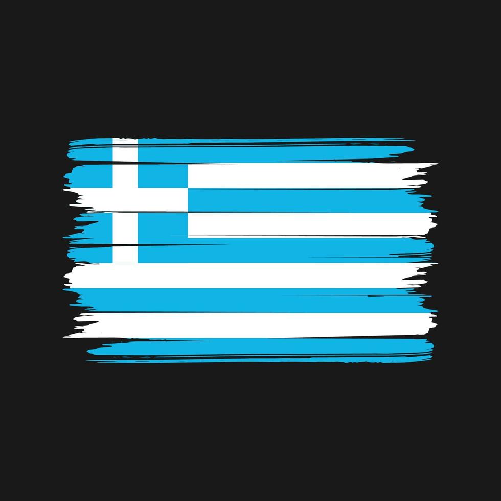 vettore della spazzola della bandiera della grecia. bandiera nazionale