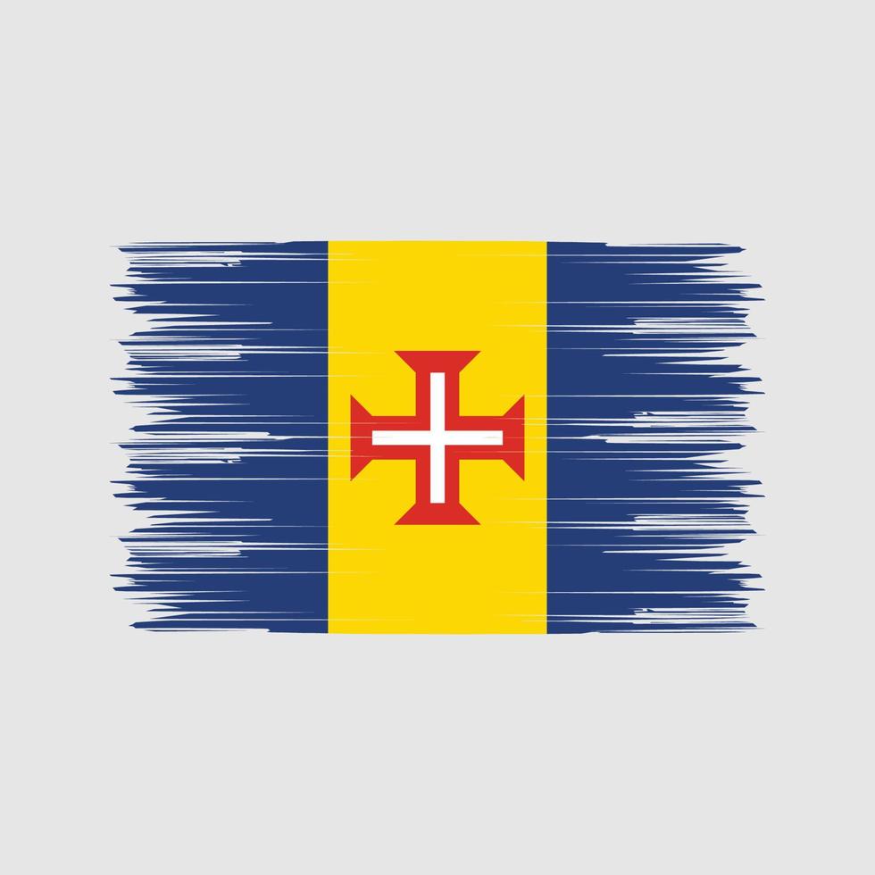 pennello bandiera madera. bandiera nazionale vettore