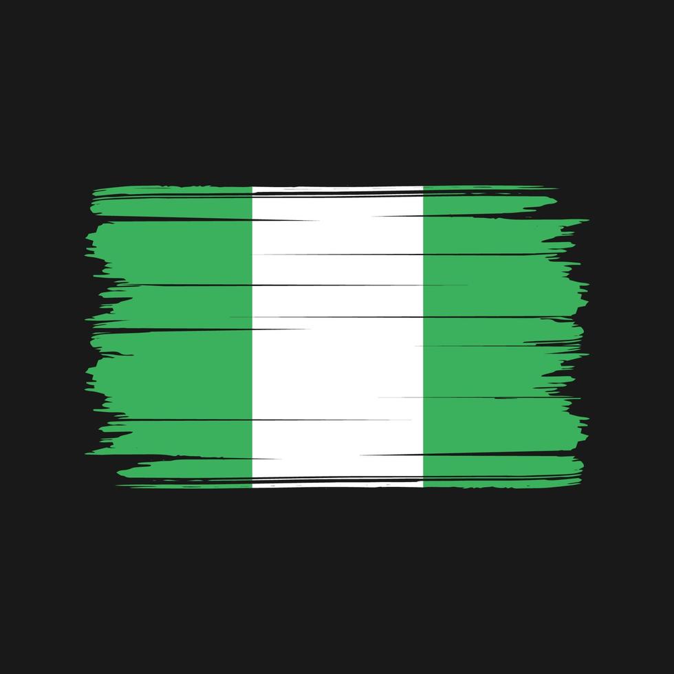 vettore della spazzola della bandiera della nigeria. bandiera nazionale