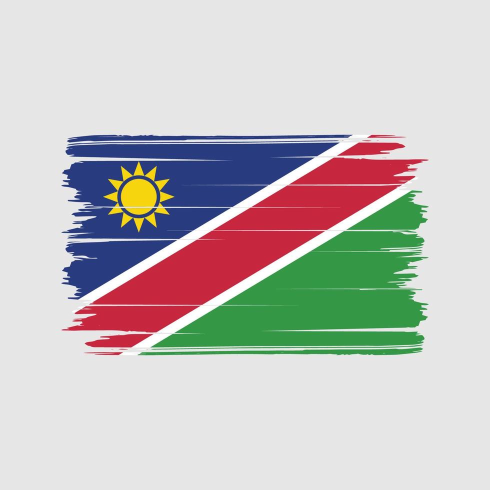 vettore della spazzola della bandiera della namibia. bandiera nazionale