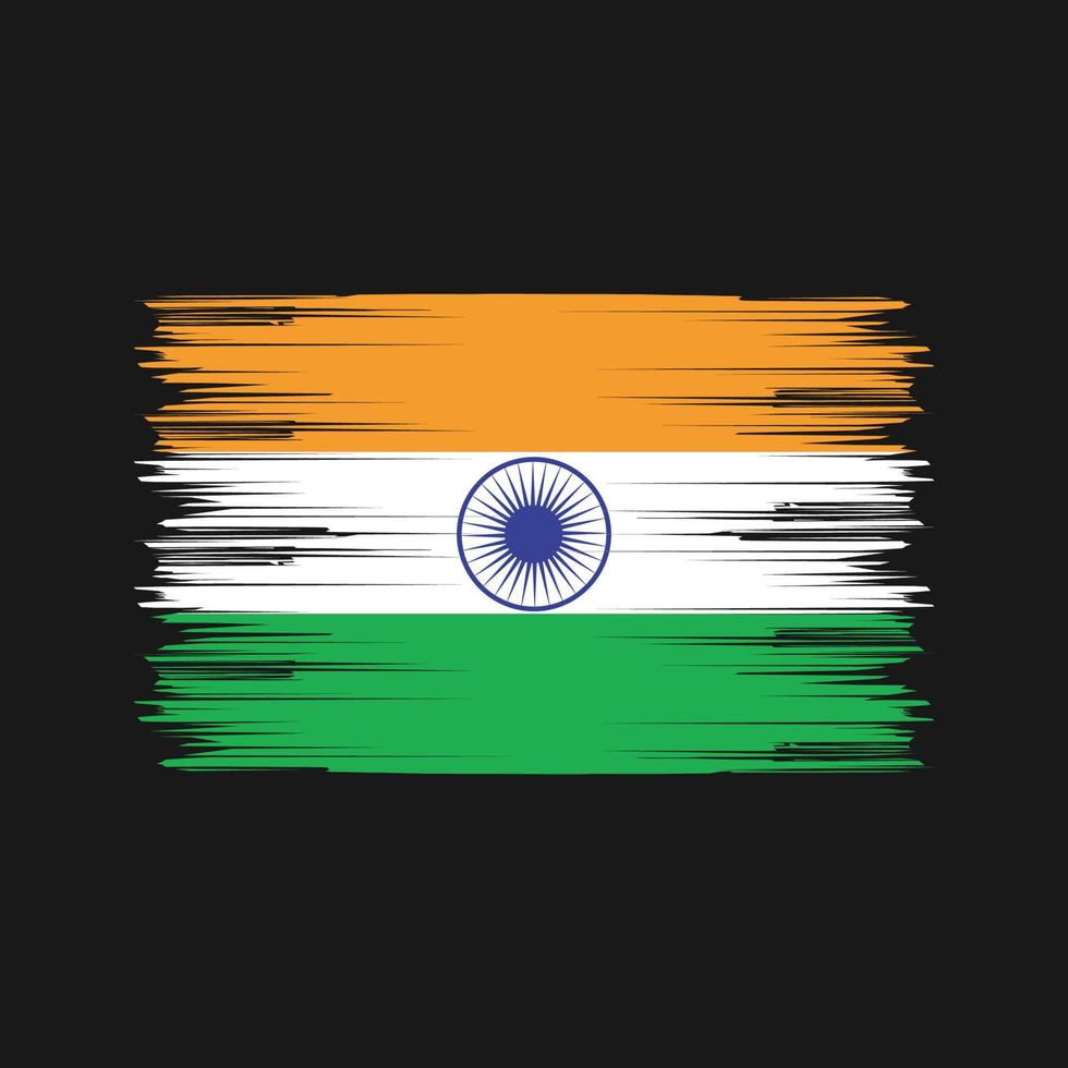 pennello bandiera indiana. bandiera nazionale vettore