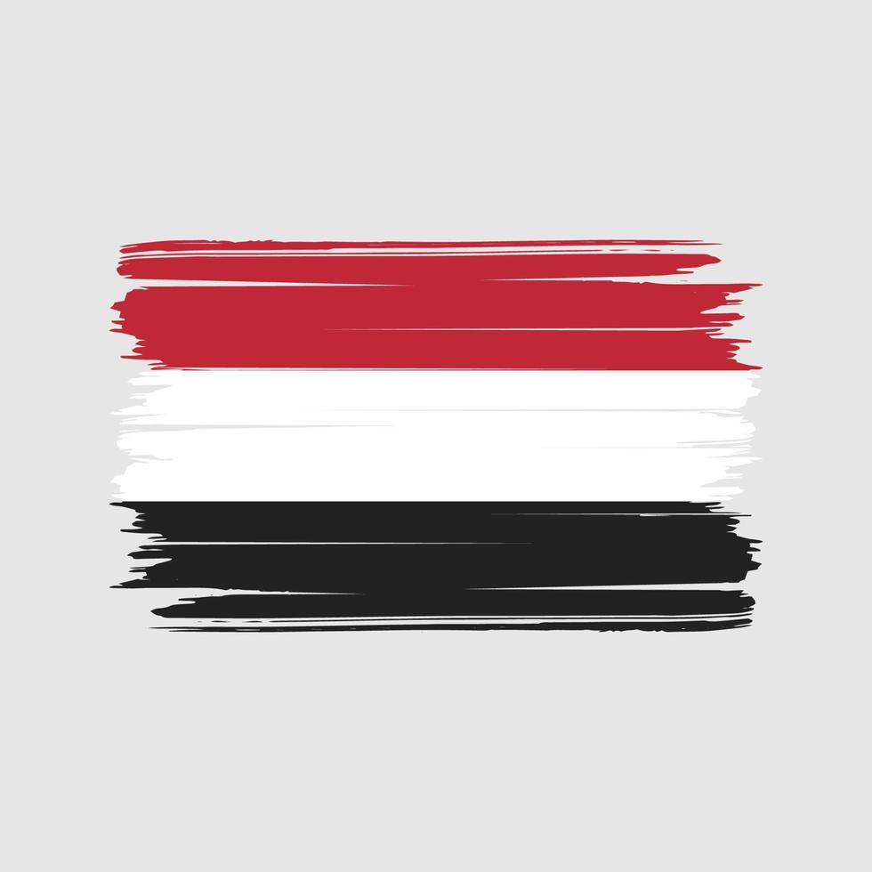 vettore della spazzola della bandiera dello yemen. bandiera nazionale
