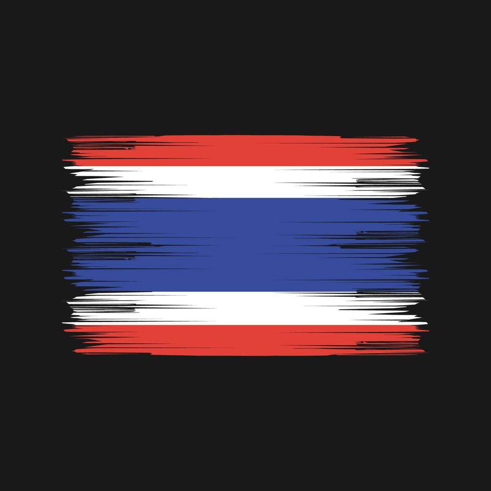 pennello bandiera thailandese. bandiera nazionale vettore