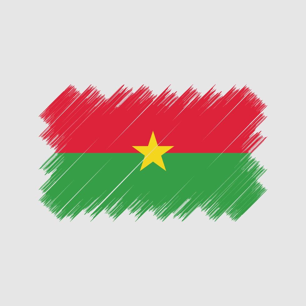 pennello bandiera burkina faso. bandiera nazionale vettore