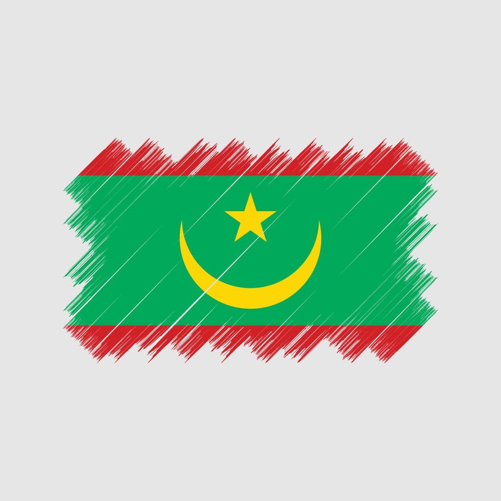 pennello bandiera mauritania. bandiera nazionale vettore
