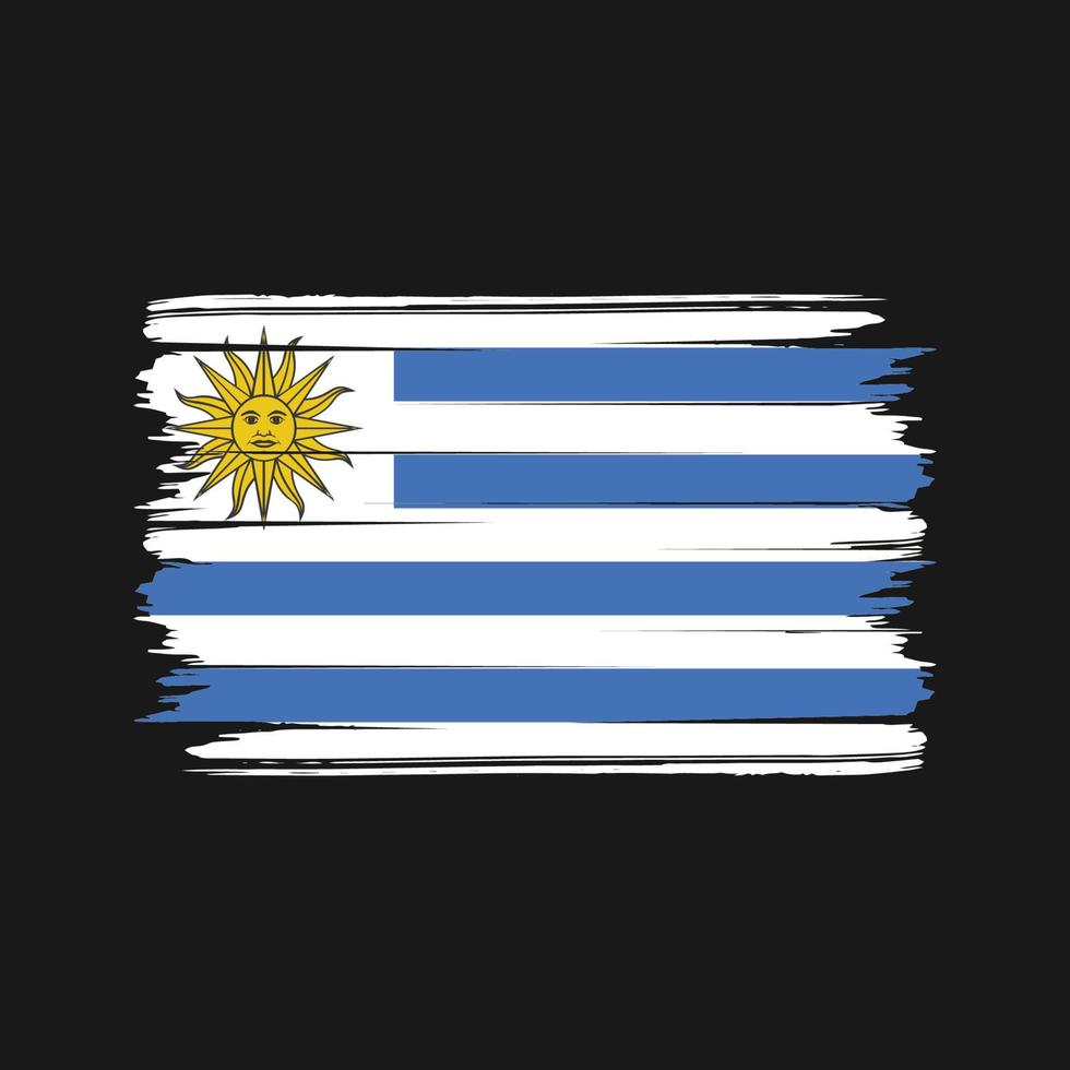 vettore della spazzola della bandiera dell'uruguay. bandiera nazionale