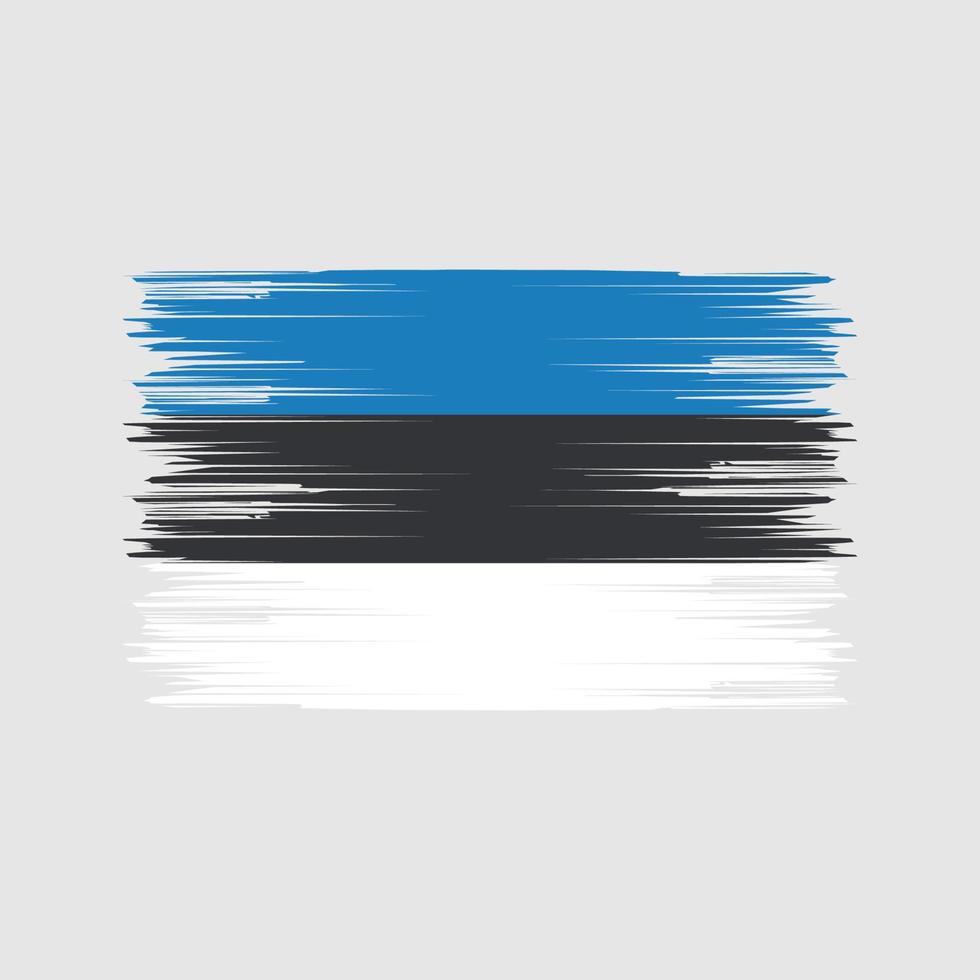 pennello bandiera estonia. bandiera nazionale vettore