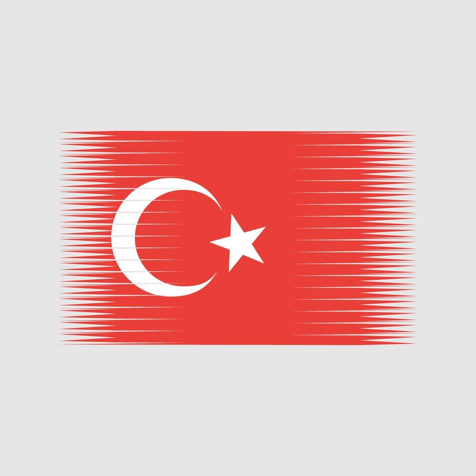 vettore di bandiera della Turchia. bandiera nazionale