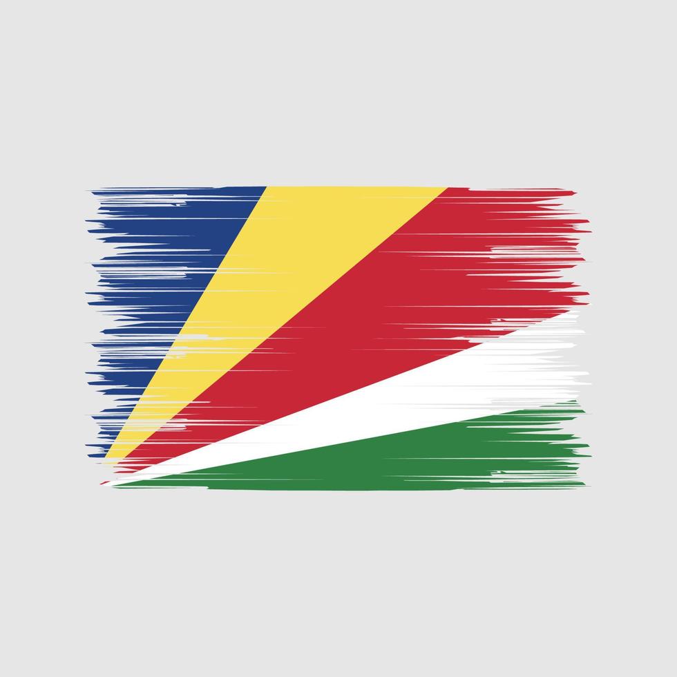 pennello bandiera seychelles. bandiera nazionale vettore