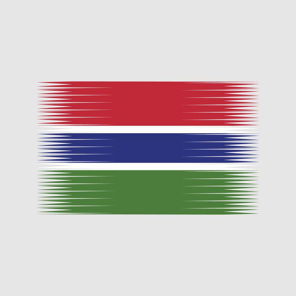 vettore di bandiera del gambia. bandiera nazionale