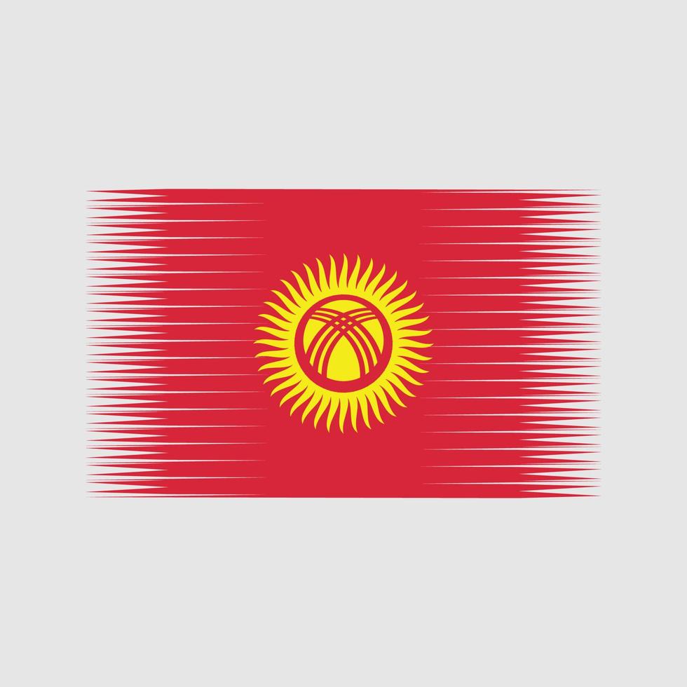 vettore di bandiera del Kirghizistan. bandiera nazionale