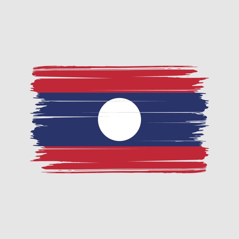 vettore della spazzola della bandiera del laos. bandiera nazionale