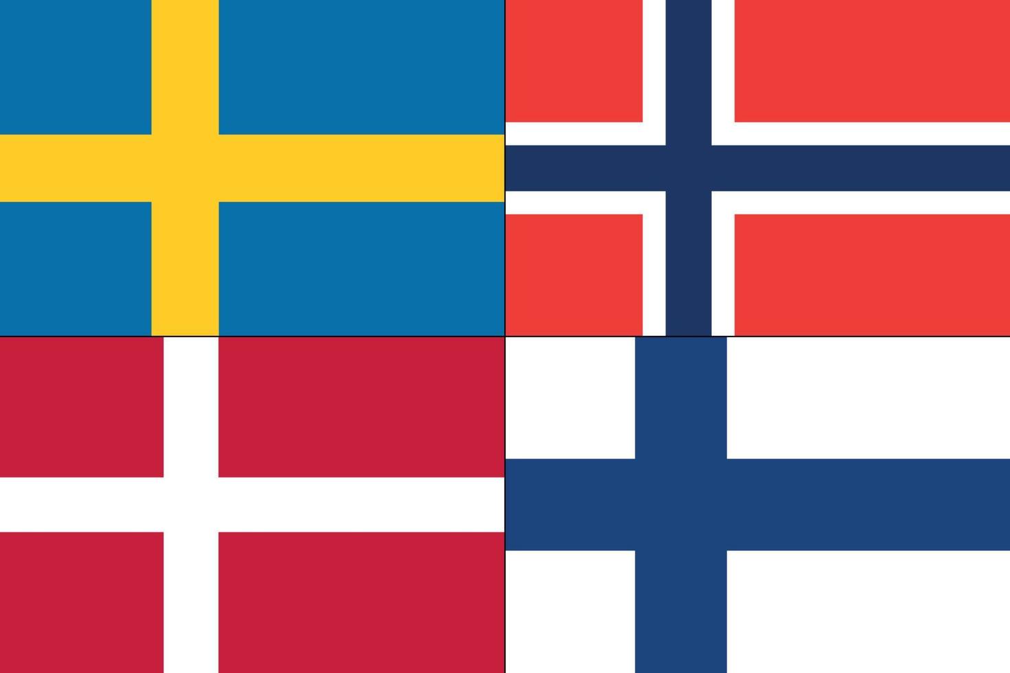 vettore illustrazione di diverso paesi bandiere impostare.