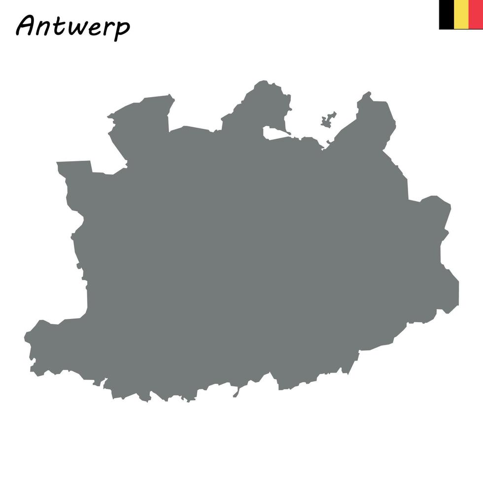 carta geografica Provincia di Belgio vettore