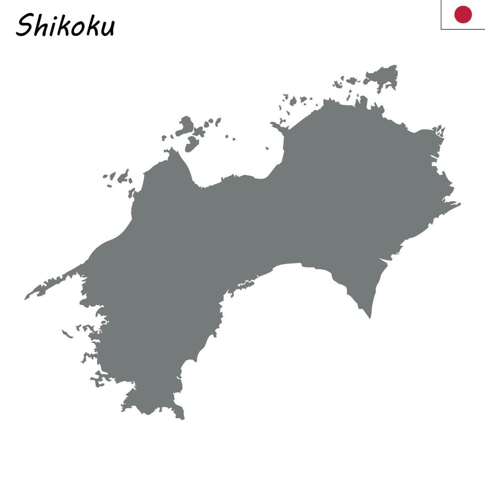 alto qualità carta geografica di regione di Giappone vettore