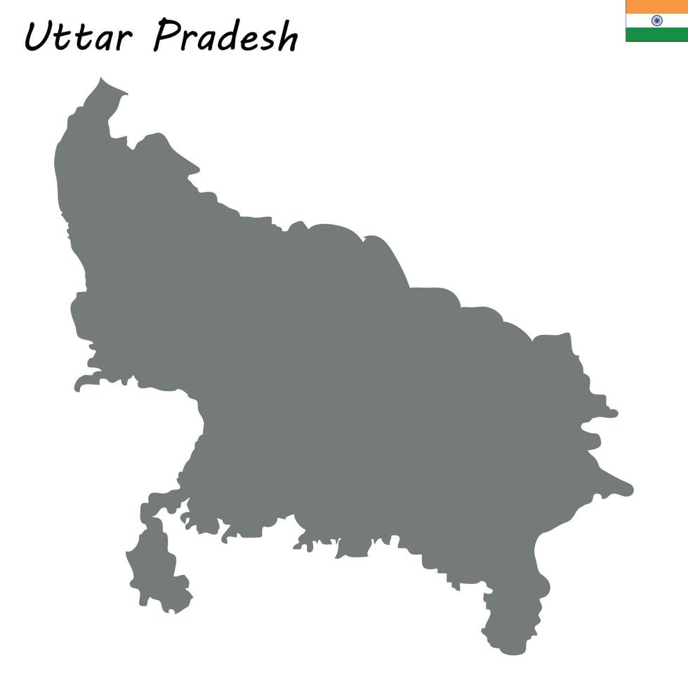 carta geografica di stato di India vettore