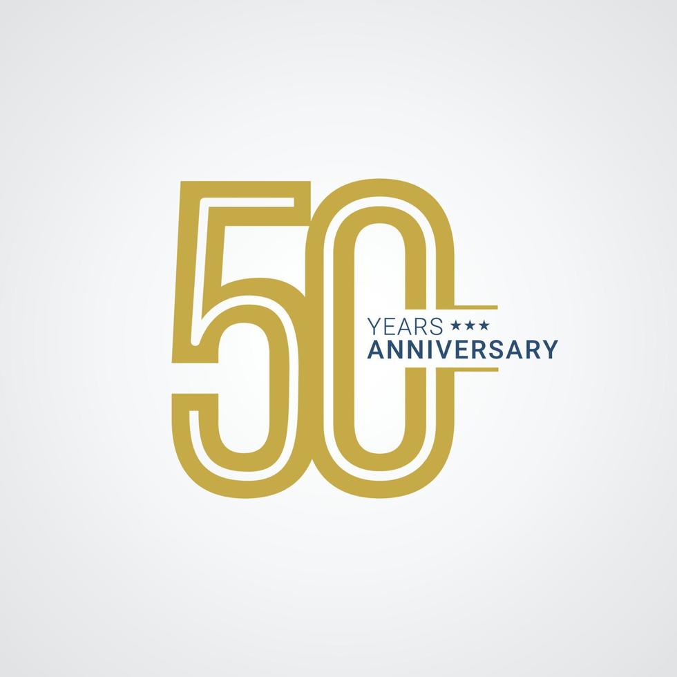 50 anni anniversario distintivo vettore illustrazione