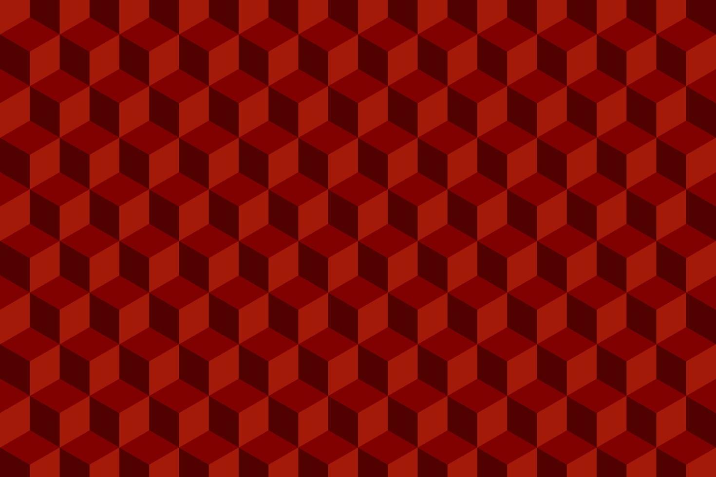 rosso geometrico 3d cubi modello. astratto sfondo. vettore