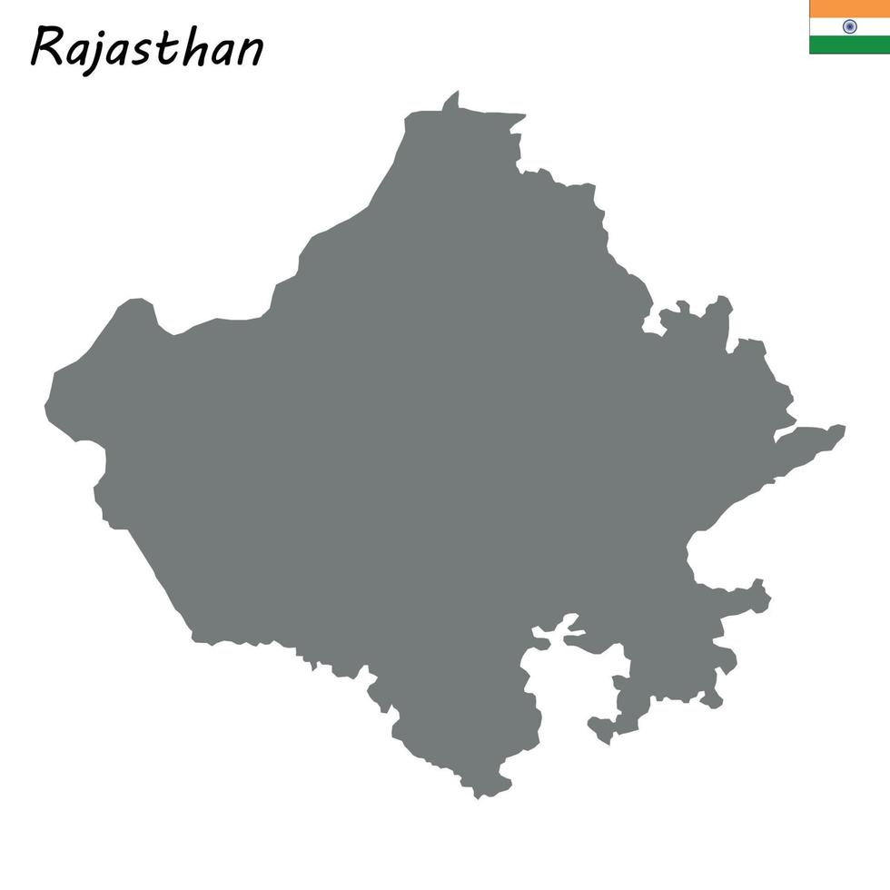 carta geografica di stato di India vettore