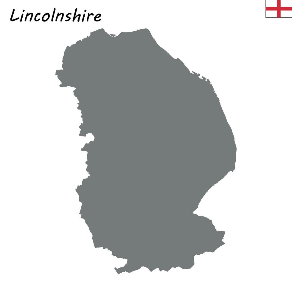 alto qualità carta geografica è un' cerimoniale contea di Inghilterra vettore