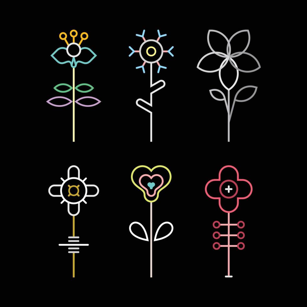 clip art di fiori vettore
