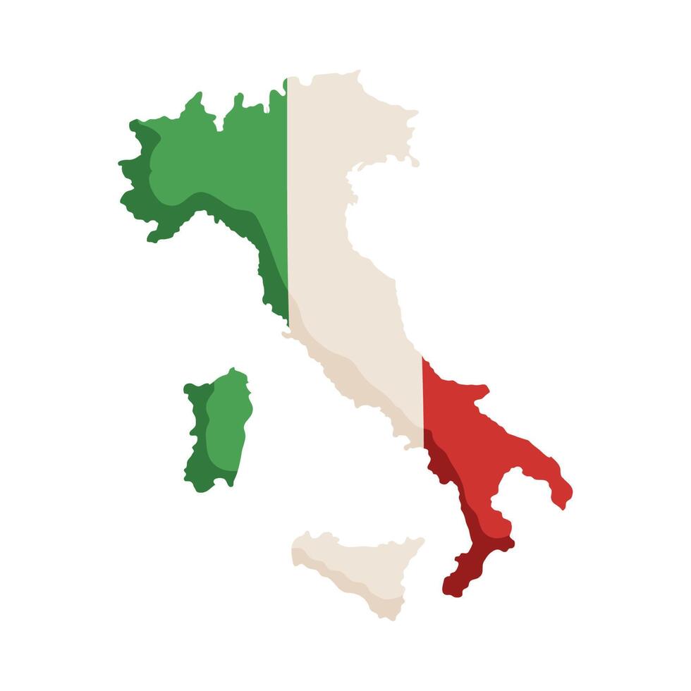 italiano nazione carta geografica vettore