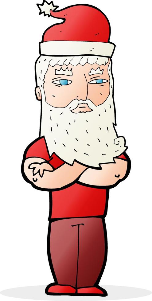 cartone animato fricchettone Santa Claus vettore
