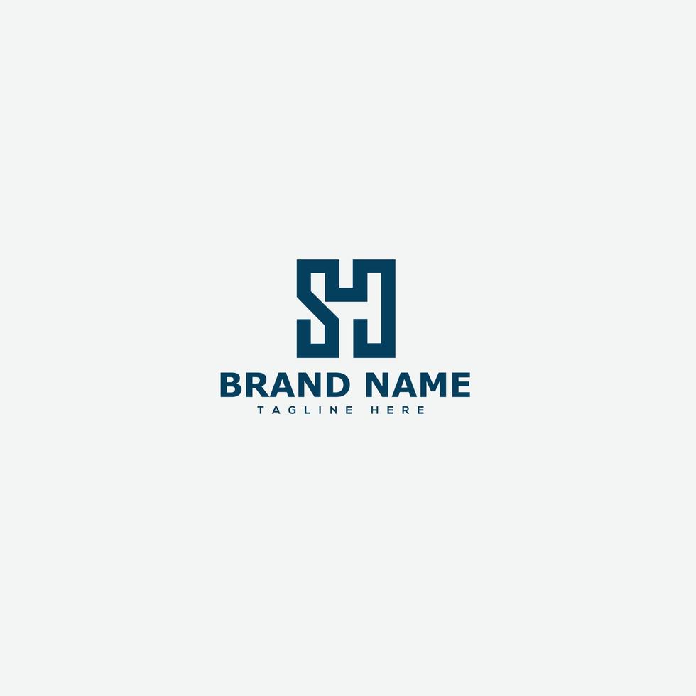 sh logo design template elemento di branding grafico vettoriale. vettore