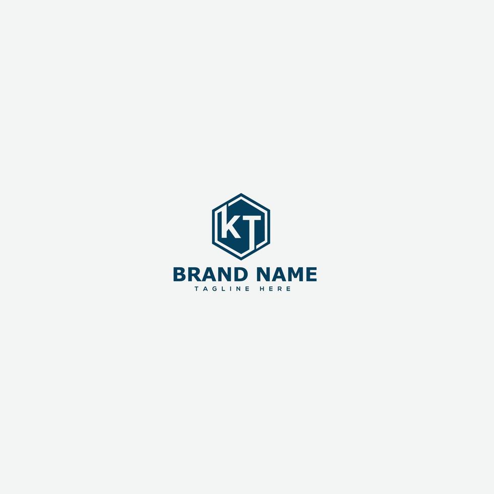 kt logo design template elemento di branding grafico vettoriale. vettore