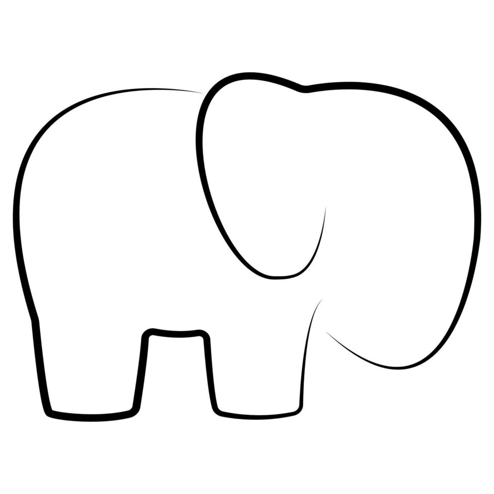 elefante icona ilustration vettore