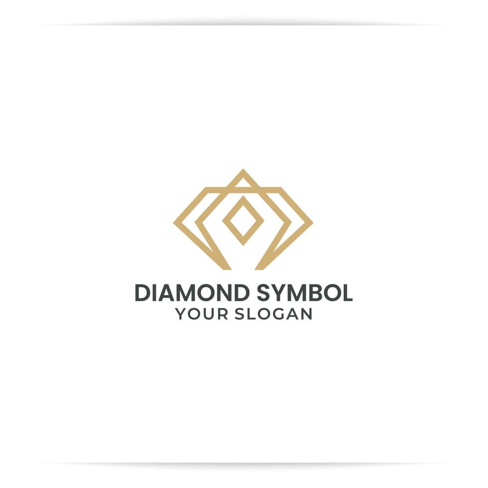 logo design diamante linea vettore