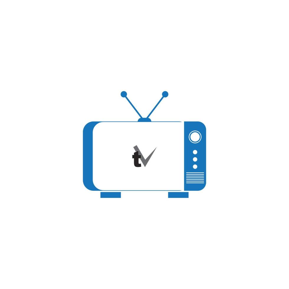 design del logo della tv vettore