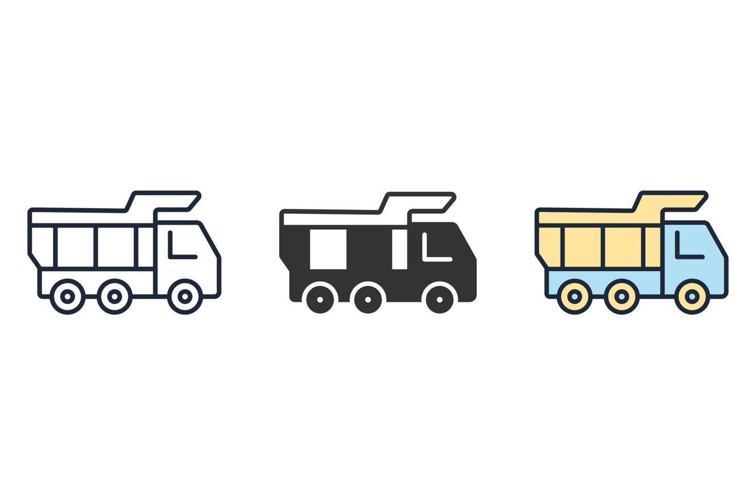 camion icone simbolo vettore elementi per Infografica ragnatela