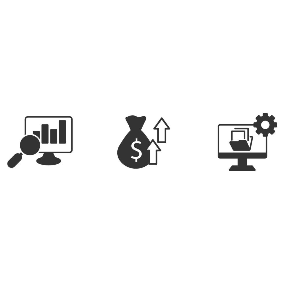 finanziario alfabetizzazione icone simbolo vettore elementi per Infografica ragnatela