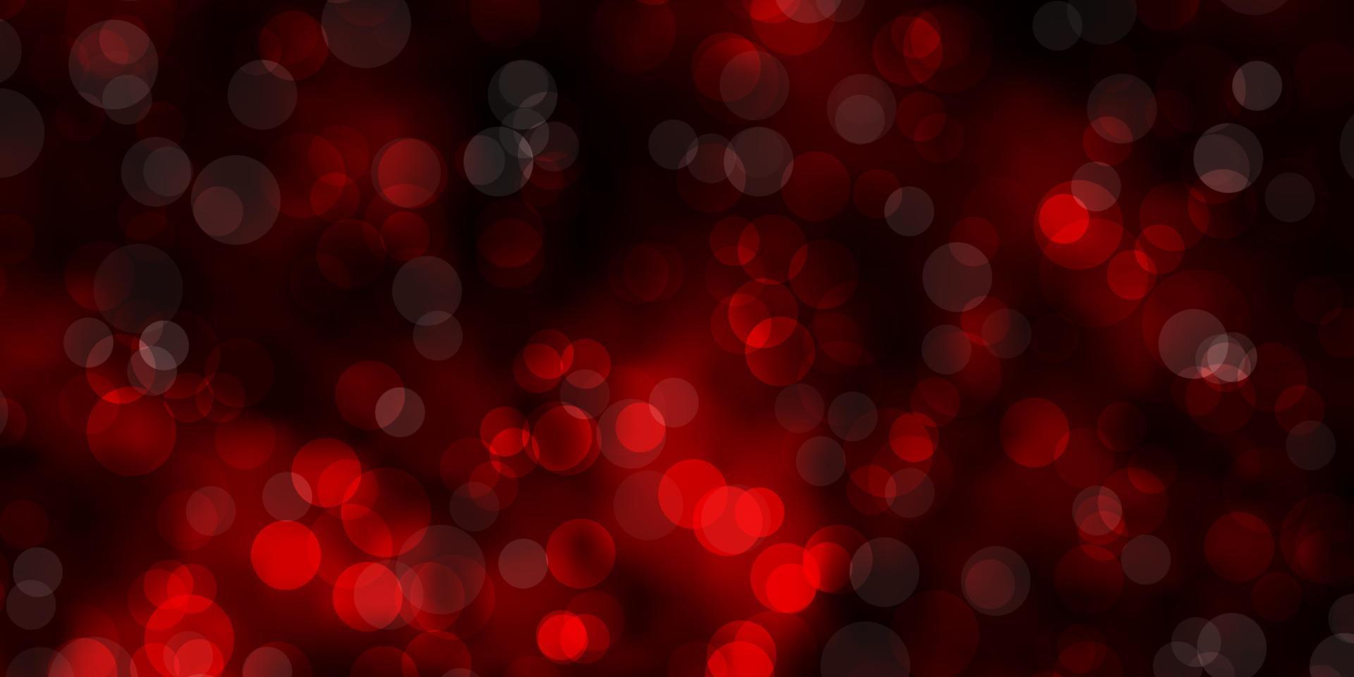 sfondo vettoriale rosso scuro con bolle.