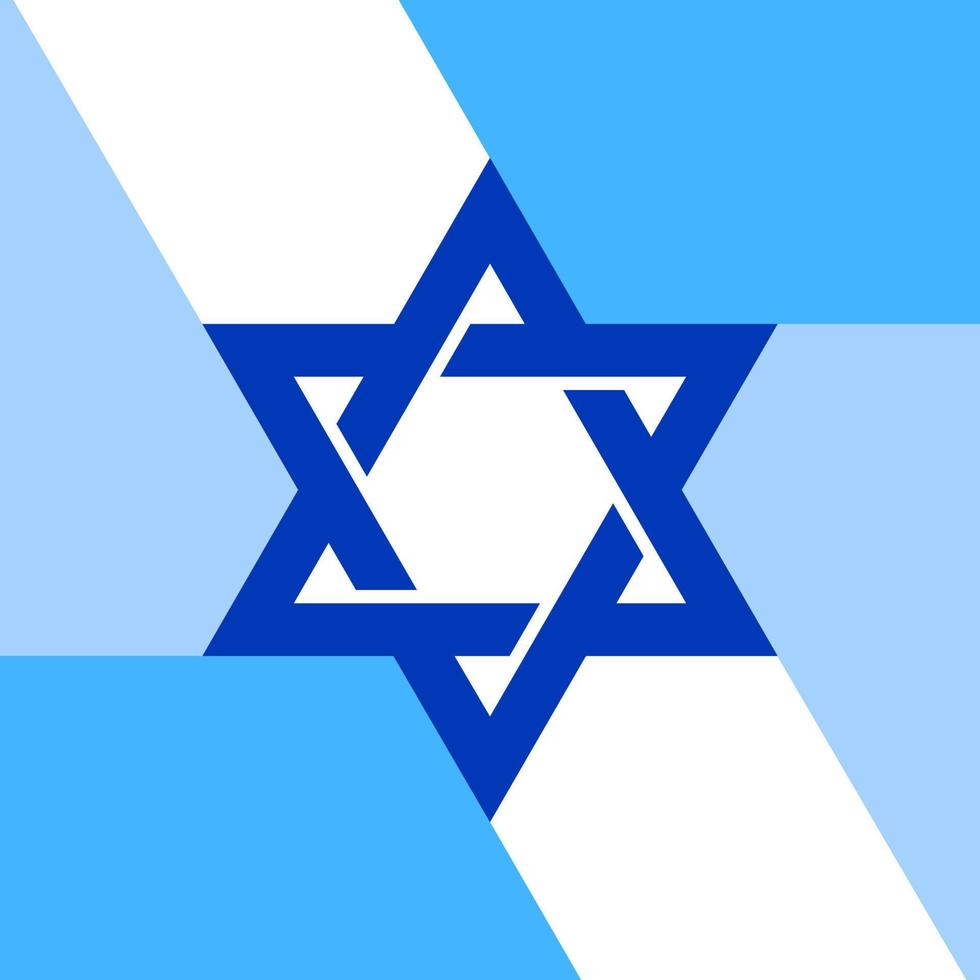 stella di david modello per infografica. esagonale stella di nazionale bandiera di Israele. vettore