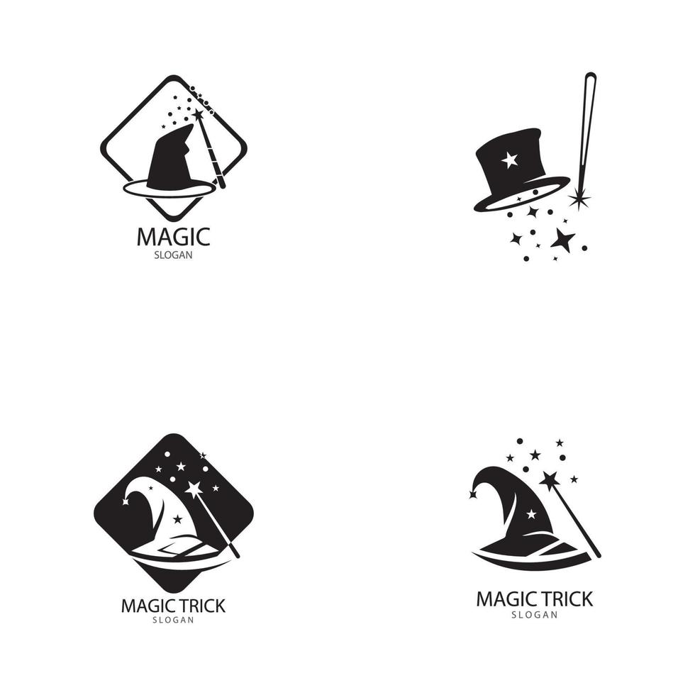 illustrazione di Magia cappello con bacchetta magica vettore